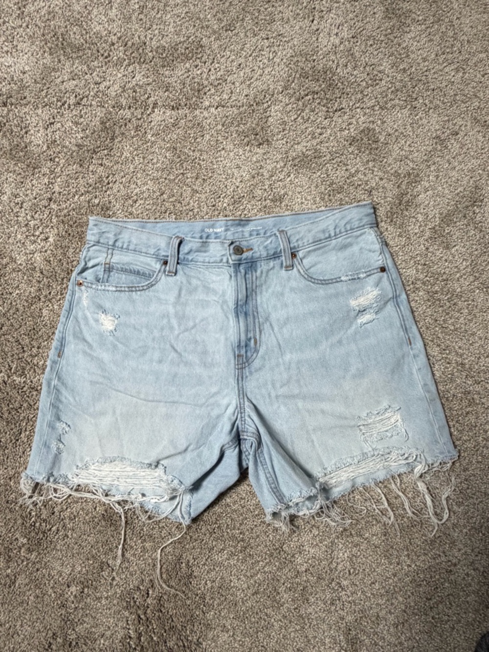 Old Navy Light Wash Distressed Denim Shorts - Women's